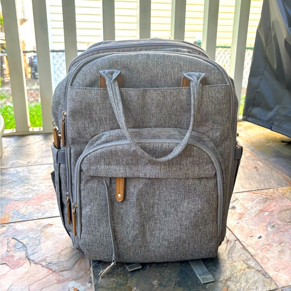 MOMINSIDE Gray Diaper Bag.